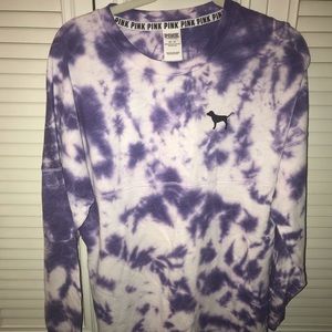 VS Pink purple tie dye oversized long sleeve